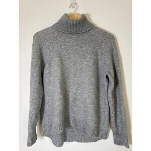 J.Crew Classic Turtleneck Sweater Alpaca Wool Blend in Gray M
